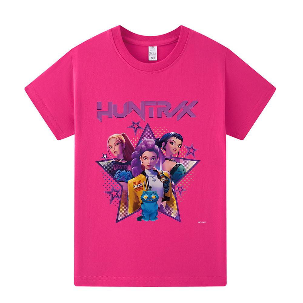 A1220 Kids Boys Girls Kpop Rumi Zoey Mira Print Short Sleeves T-shirt