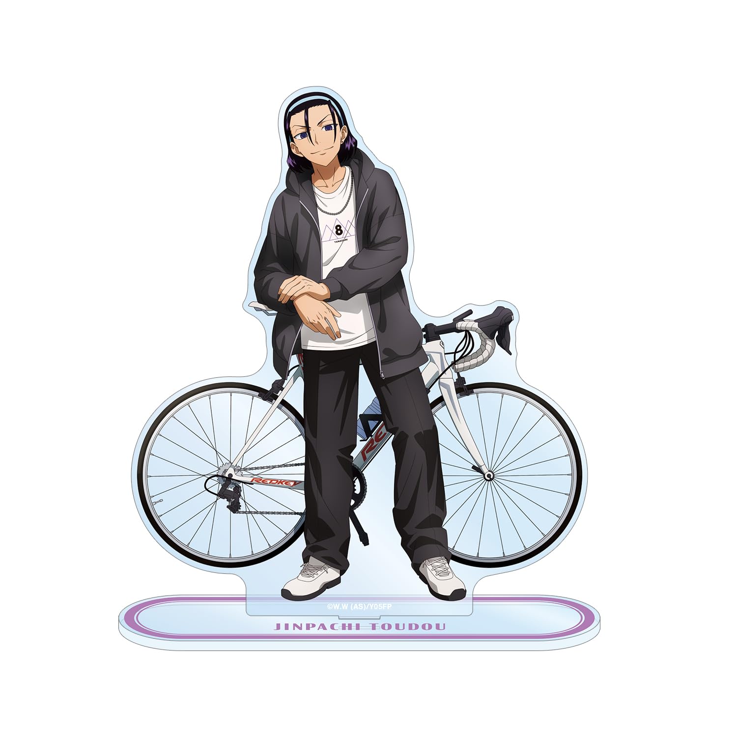 

Yowamushi Pedal LIMIT BREAK Original Jinpachi Toudou Casual Clothes x Road Bike Extra Large Acrylic Stand Illustration Ver.