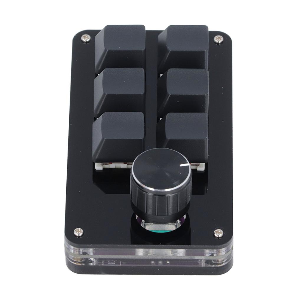  Macro Mechanical Gaming Keyboard 6 Keys 1 Knob Programming Macro Pad for Laptop Computers