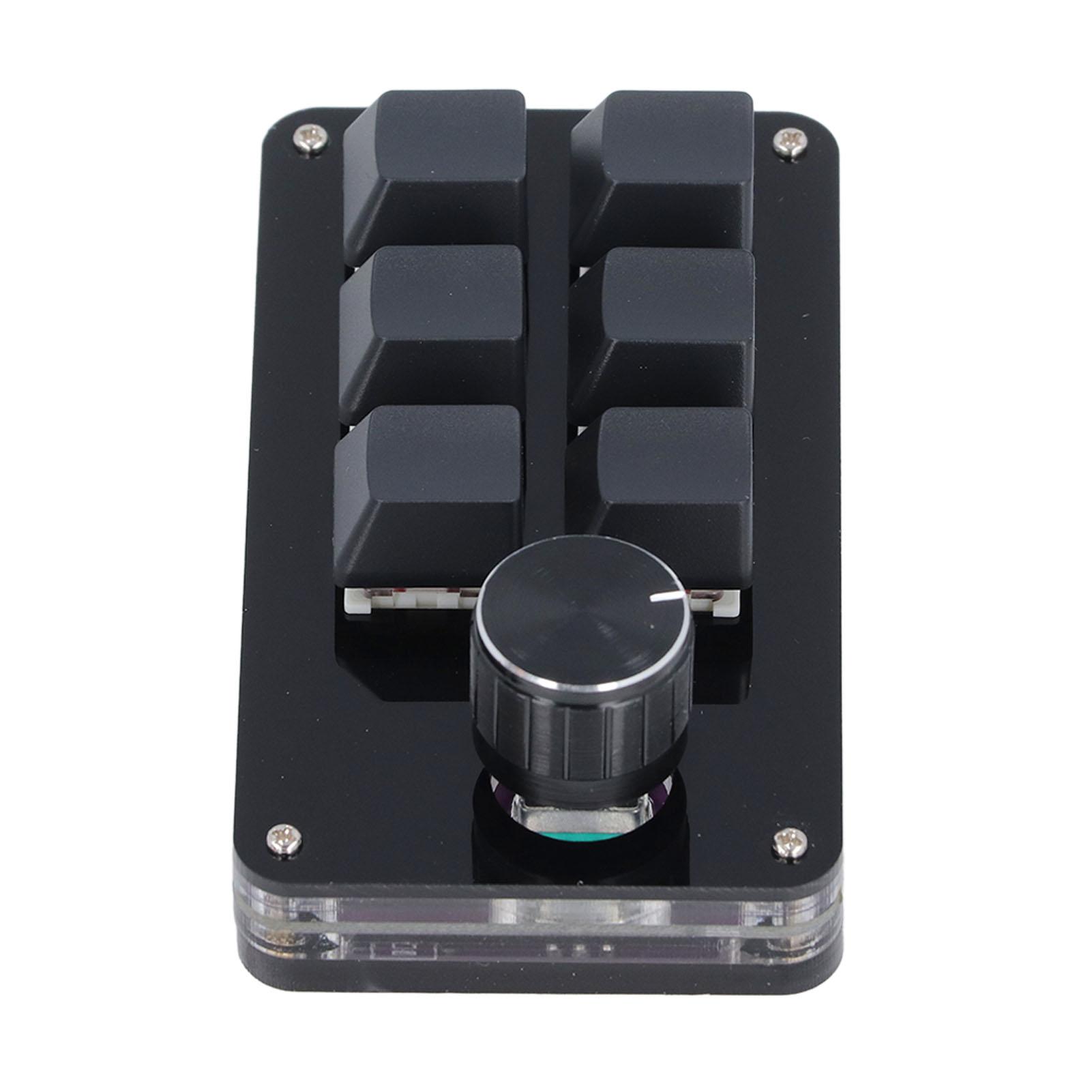 

Мини-макромеханическая игровая клавиатура, 6 клавиш, 1 ручка, программная макро-панель для портативных компьютеров