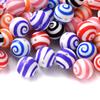 15mm 10Pcs Silicone Printed Circular Spaced Beads Without Bisphenol A Food Grade Focus Beads Baby Chew Toys Necklaces Jewelry