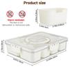 Divided Serving Tray with Lid and Handle, Portable Snackle Box for Party, Veggies, Snack, Fruit, Nuts, Candy, Christmas Picnic