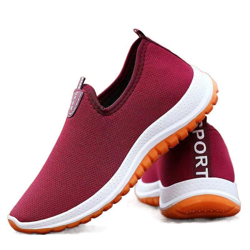 

Старые пекинские тканевые туфли мужские и женские одинаковые парусиновые туфли дышащие для среднего и пожилого возраста для родителей для ходьбы повседневные сетчатые туфли 40