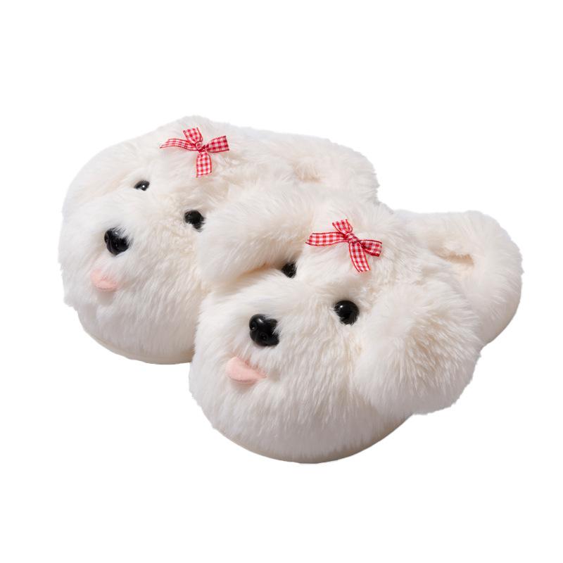 Valpesko bomullstøfler høst og vinter nye hjem innendørs sklisikre varme søte fløyel bomullstøfler