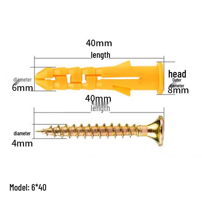 Jiweishi Plastic Expansion Wall Plugs & Screws