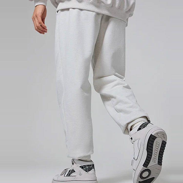 Li Ning Badfive Knitted Sweatpants Men's Gray Tile Gray AKLSG33-1