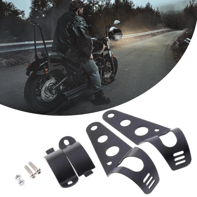 Motorcycle Headlight Mount Bracket Holder Easy Installation Aluminum Headlight Lamp Ear Bracket Modification Accessories