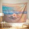 Large Tropical Beach Sunset Ocean Landscape Tapestry Wall Hanging Polyester Fabric Decor Artwork Boho Coastal Living Room Art Pr