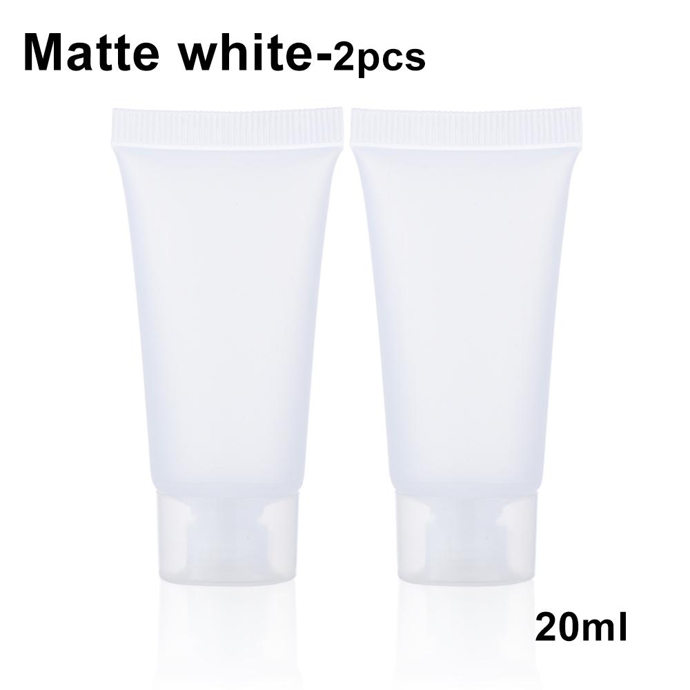 2Pcs Travel Size Empty Matte Clear Tube Cosmetic Cream Lotion Shampoo Bath Squeeze Lotion Containers Refillable Bottles