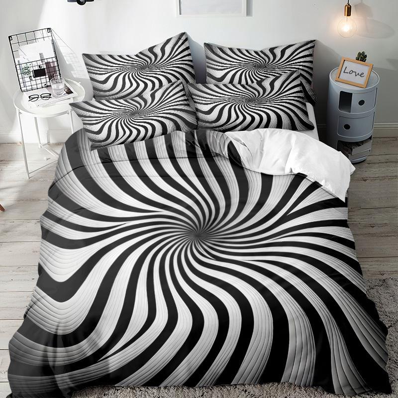 Graphics Series 3D Digital Printing Three-Piece Bedding Kit Bed Sheet Quilt Cover