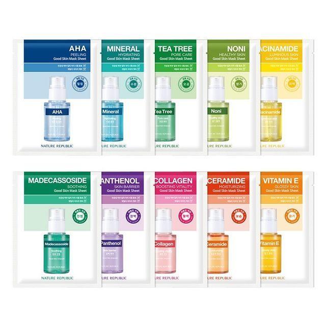 NATURE REPUBLIC - Good Skin Mask Sheet - 10 Types Collagen