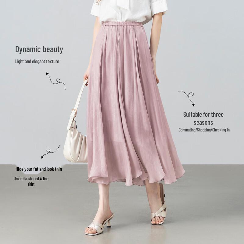 Elegant Flowy A-Line Midi Skirt