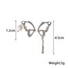 New Asymmetric Hollow Water Drop Dangle Earrings Silver Color Irregular Metal Geometric Statement Hanging Earrings Brincos