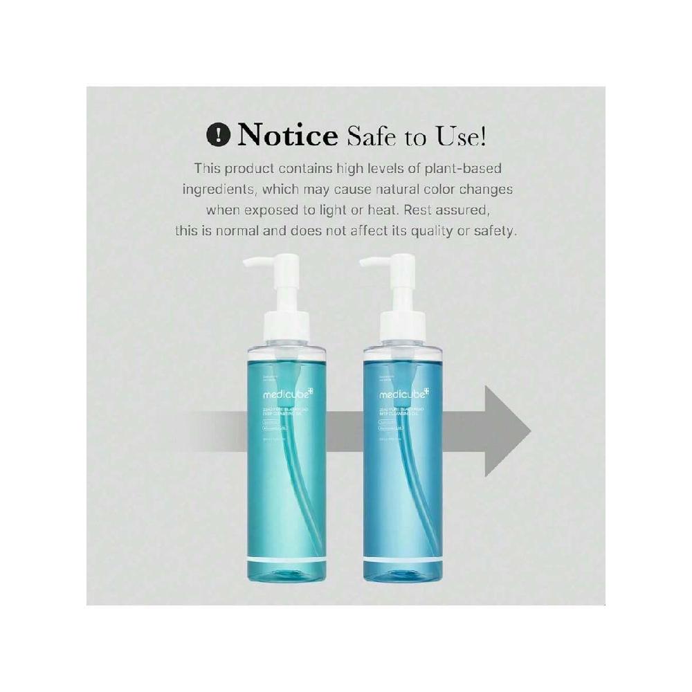 Medicube Zero Pore Blackhead Dyprensende Olje 205ml Sminkefjerner For Alle Hudtyper, Daglig Fuktighetsgivende Ansiktsrens, Lavirriterende