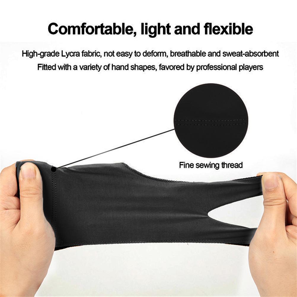 3 Fingers Billiard Gloves for Men Women Elastic Nonslip Wear Resistant Breathable Pool Cue Gloves