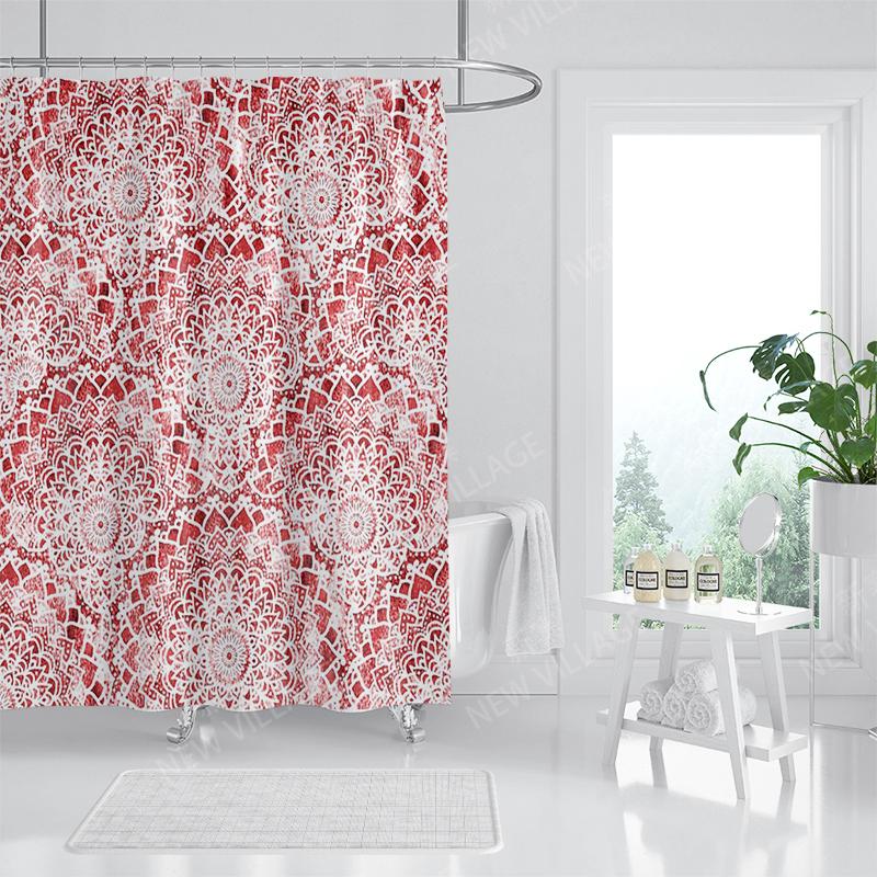 Waterproof fabric shower curtains Bathroom curtain accessories Bath curtain 180x200cm 240*200cm boho decoration vintage mandala