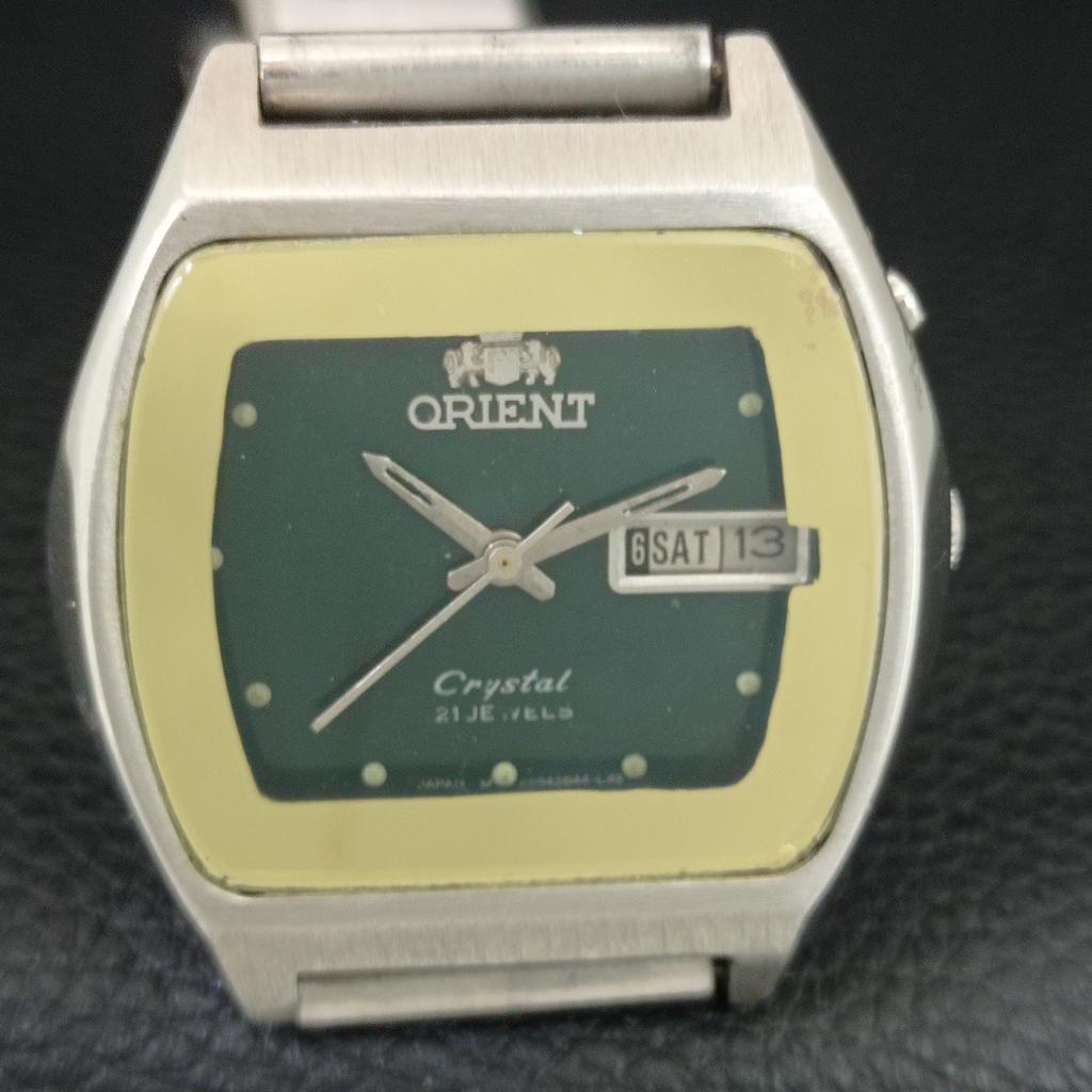 GENUINE VINTAGE ORIENT CRYSTAL AUTOMATIC 46941 JAPAN MENS WATCH A704919-1
