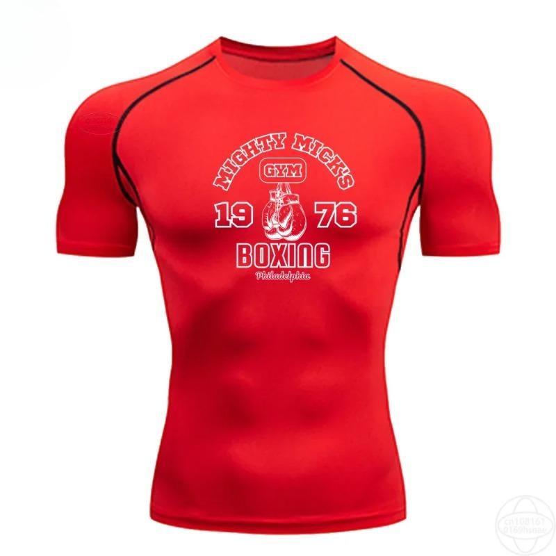 Sweat Absorbing Compression Men's Gym Fitness Jogging Training Top Summer Breathable Sports High Elasticity Quick-drying Casual T-shirt Tops