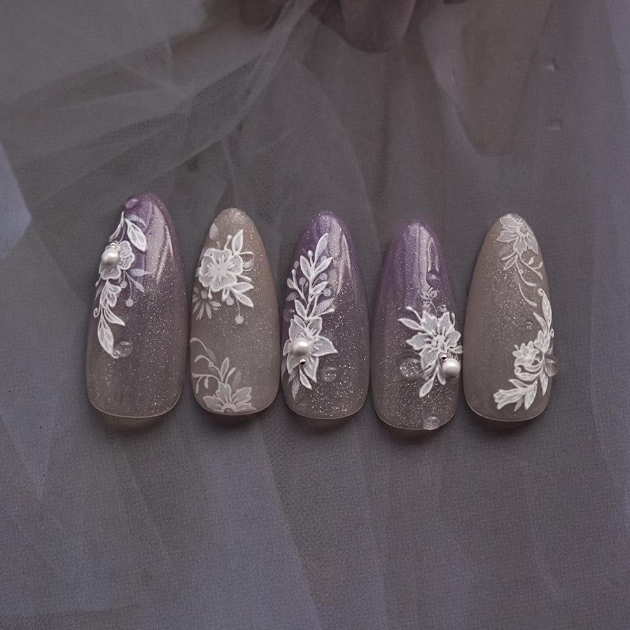 Thin Tough Lace Flower Nail Art Sticker DIY Making Creative Decorative Stickers