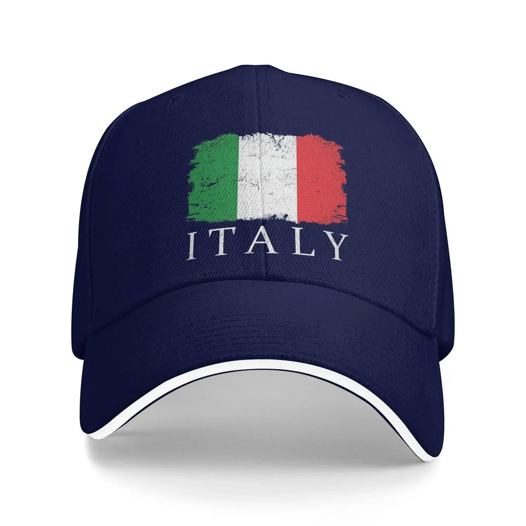 Italy Country Flag Sun Baseball Cap  Summer Fitted Retro Trucker Hat For UnisexTeens Outdoor Sport Baseball Caps