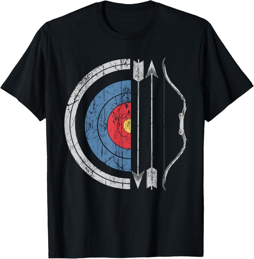 Archery Target Bow and Arrow Marksman Quiver for Archers T-Shirt Unisex Summer Streetwear Tops Mens T Shirt Camiseta Hombre