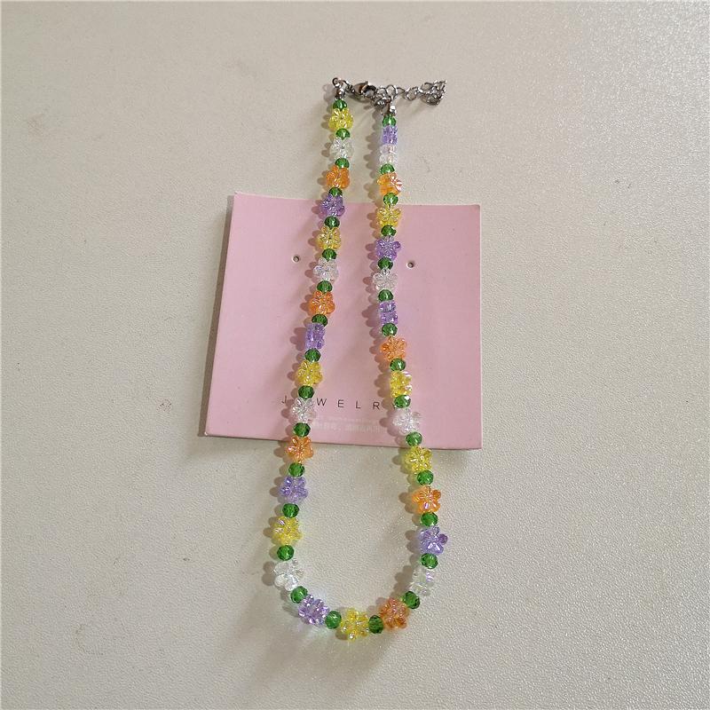 

Goth Harajuku Acrylic Beaded Colorful Bow Star Pendant Choker Necklace Women Aesthetic Charm EMO 2000s Jewelry Accessories