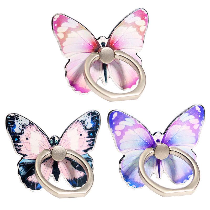 Butterfly Cartoon Ring Buckle Phone Stand - Cute & Creative for Women