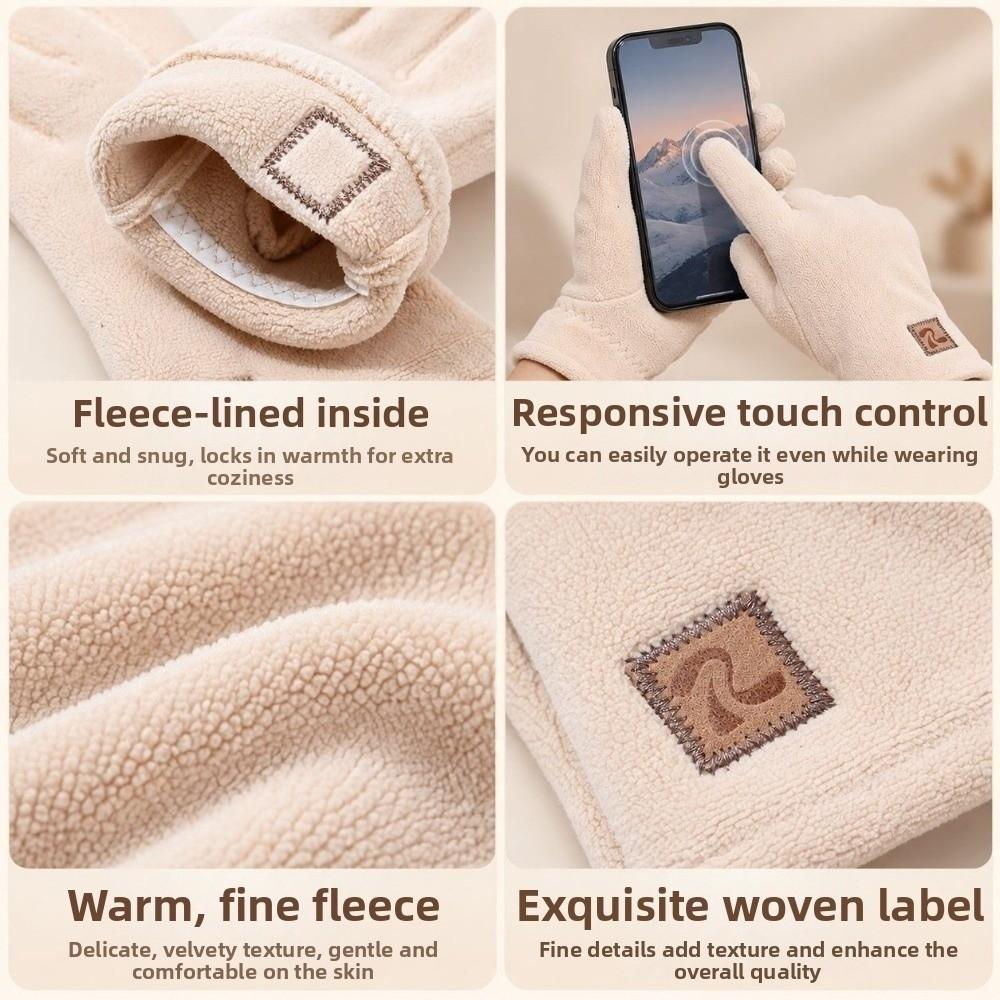 Windproof Winter Cycling Gloves Thickened  Gloves Casual Women Thermal Gloves  Cycling
