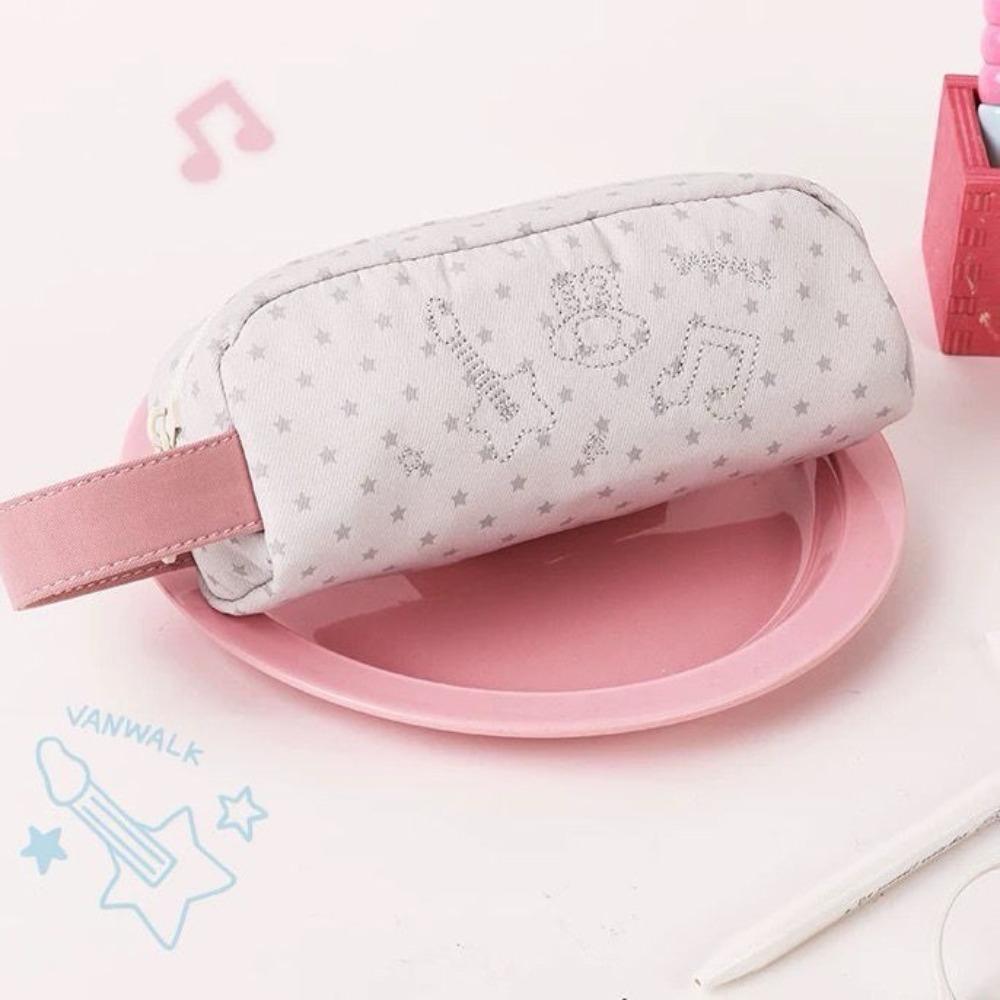 

New Handheld Pen Bag Large Capacity Multifunctional Pencil Case Stationery Bag Gift рожевий