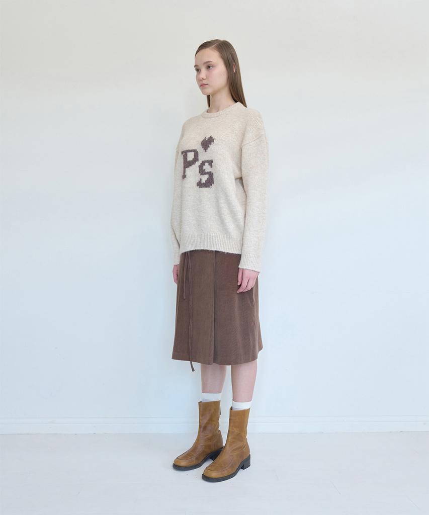 PISCESS Hairy Jacquard Sweater_Ivory