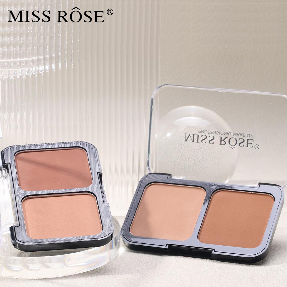 MISS ROSE Polvere per contouring in polvere per trucco viso per ragazza squisita 2 in 1
