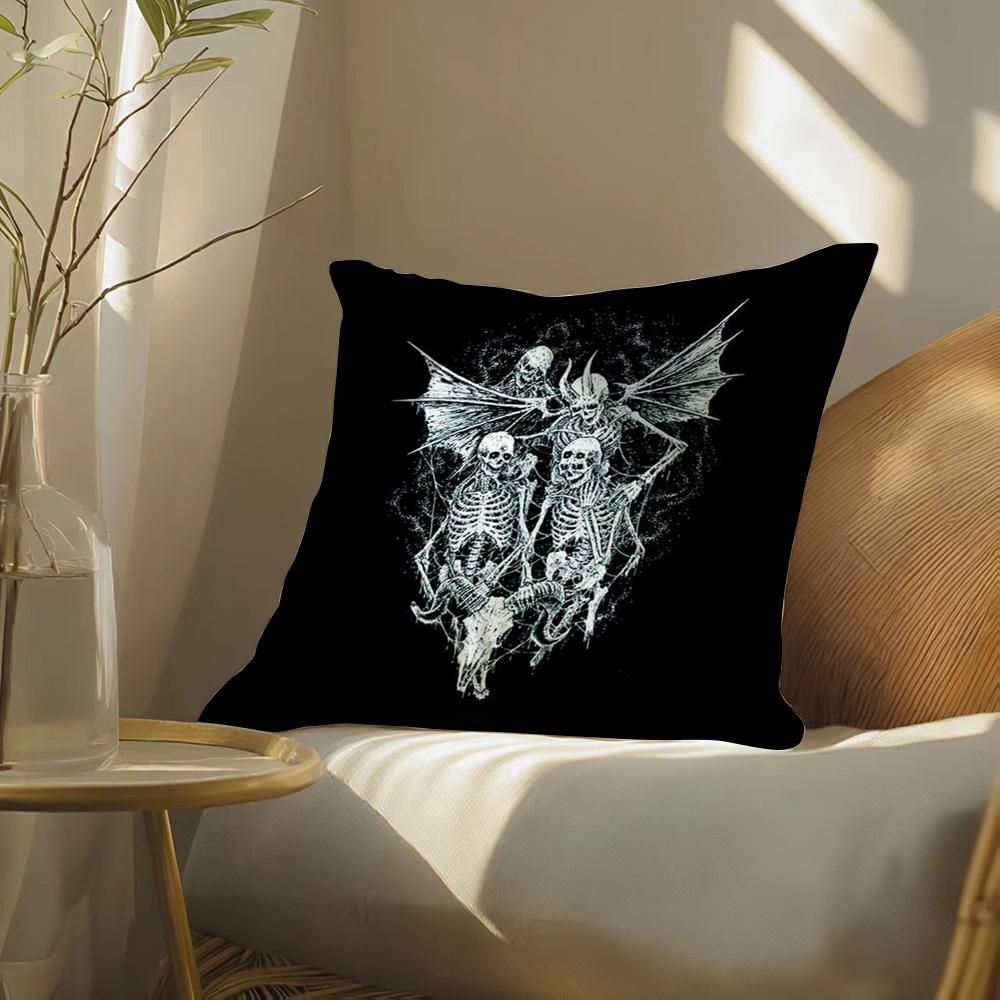 M-Mayhem Band Cushion Cover Soft Short Plush Pillow Cover Smooth Cozy Texture Aesthetic Cushion Case Home Decor