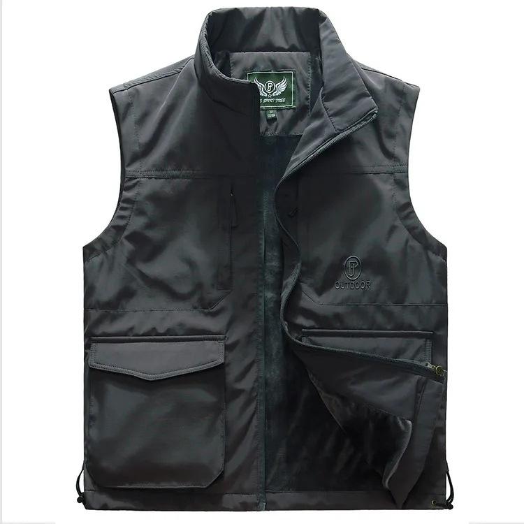 Men's Warm Fleece Vest: Outdoor Casual, Windproof, Plus Velvet, Sleeveless for Autumn and Winter