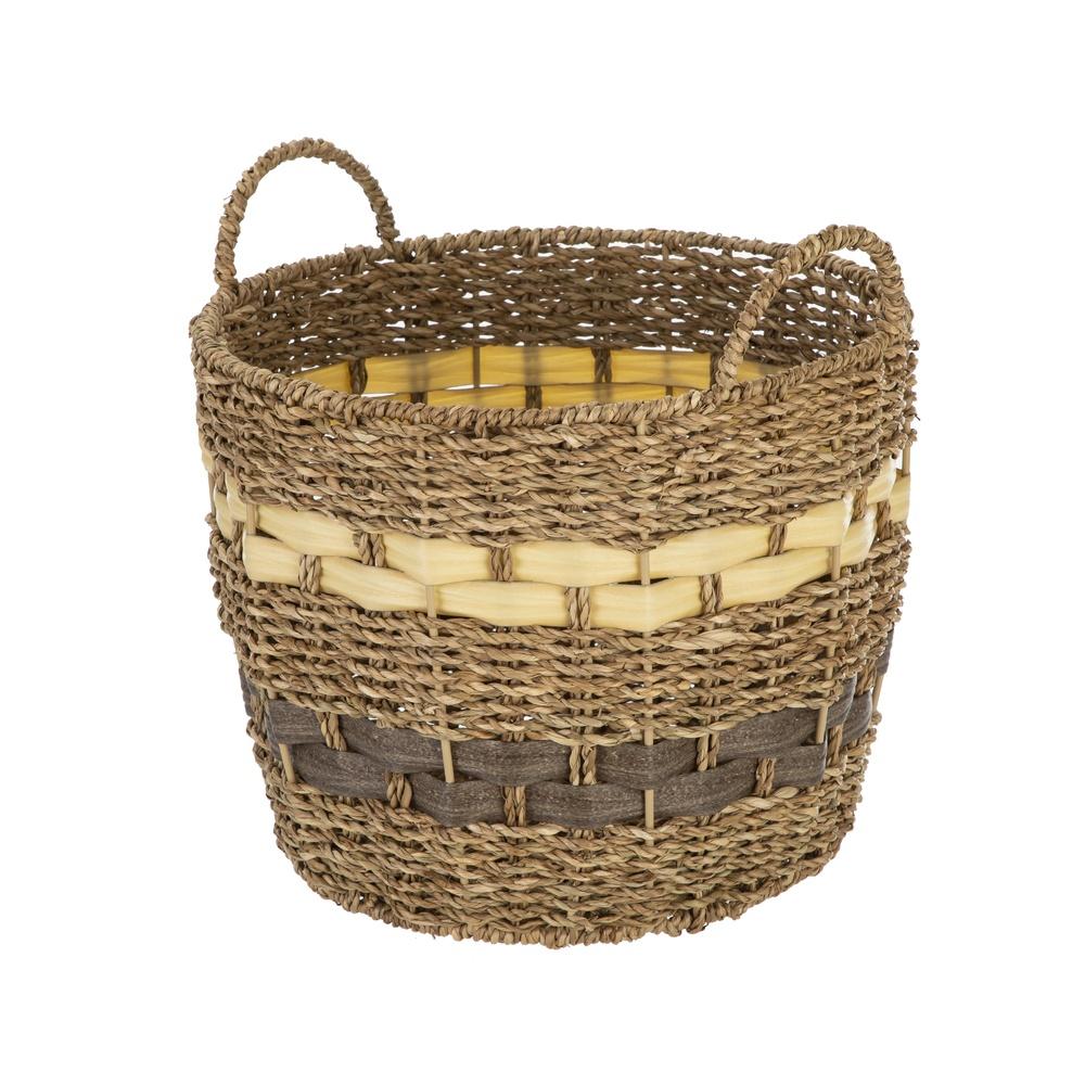 

Handwoven Seagrass Storage Basket Large Round Decorative Basket Nestable Household Organizer Toys Toiletries Accessories United States