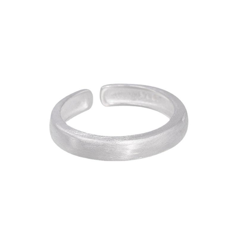 Adjustable Women's Trendy Brushed Texture Ring