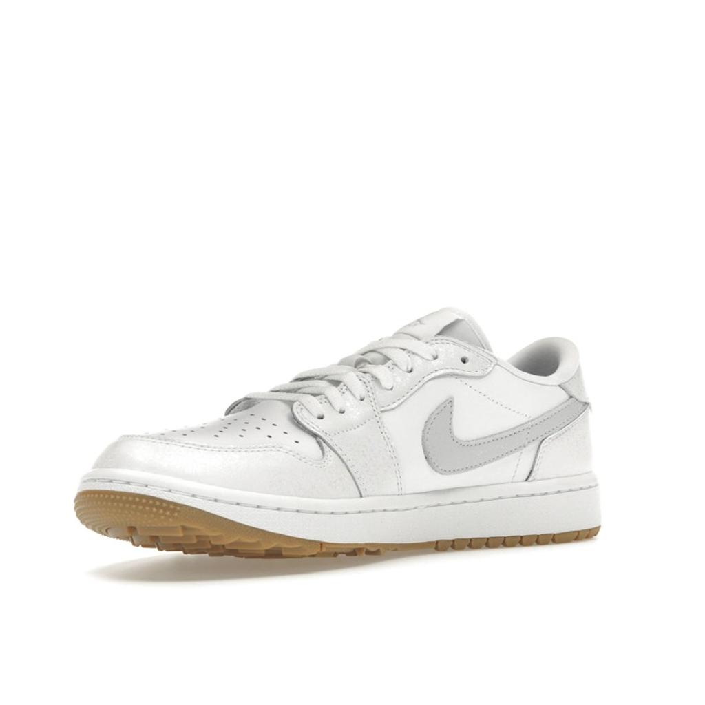Air Jordan 1 Low Golf Hvit Gummi Unisex Sneakers Pure-Platinum Gummi-Medium-Brun DD9315-111