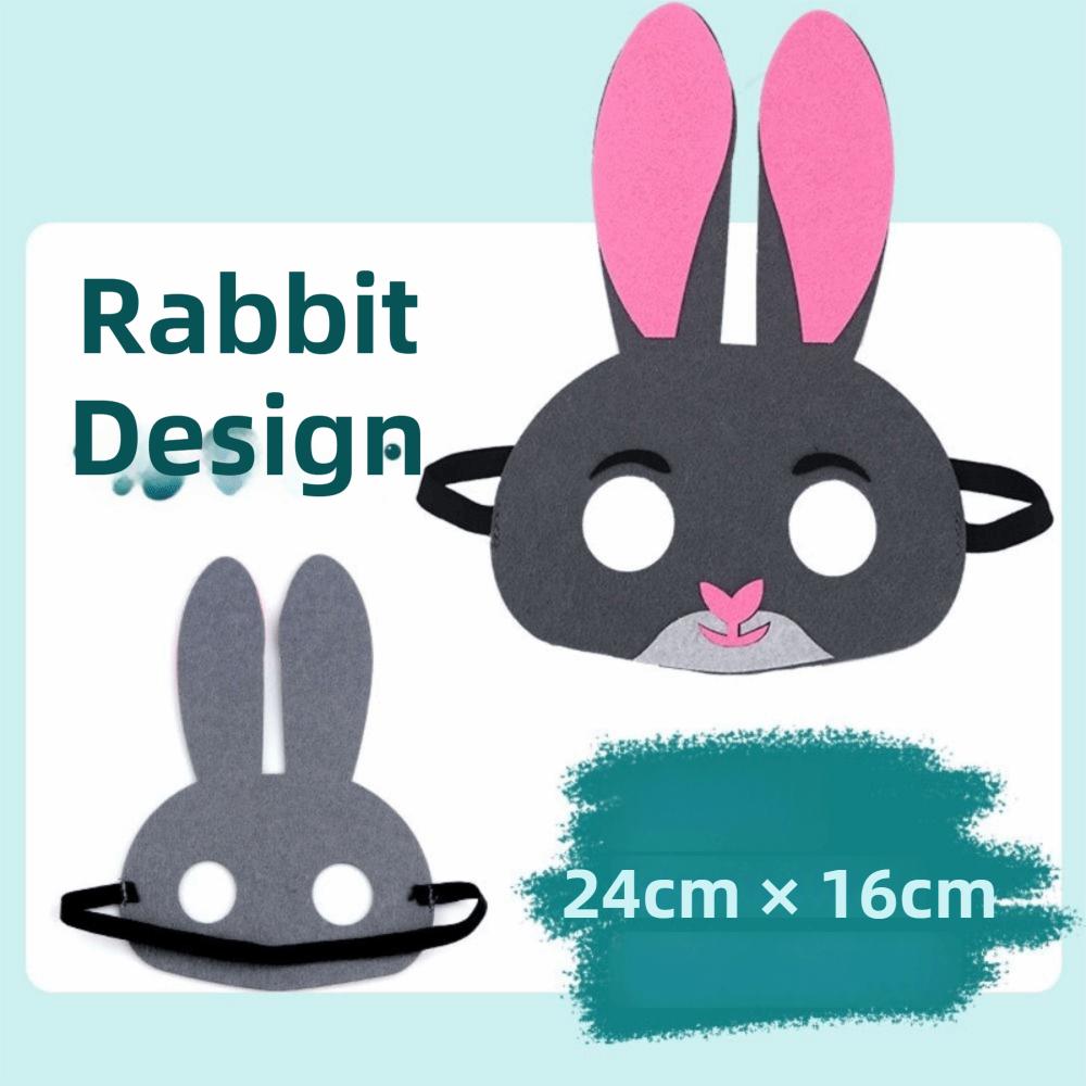 

4Pcs Children s Day Gits Half Face Mask Felt Material Animal Cosplay Mask Birthday Party 4Pcs Style 10