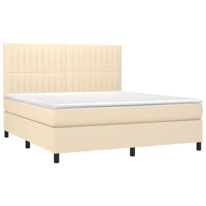 VidaXL Sommier à Lattes de Lit avec Matelas et LED, Lit Rembourré, Lit Double, Lit Adulte de Chambre à Coucher Intérieur, 3135058