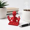 3D-gedrucktes Schreibtischornament, Lustige rote Alien-Skulptur mit motivierenden Zitaten für Schreibtischdekoration von Büroangestellten, Stressabbau-Spielzeuggeschenke für Kollegen