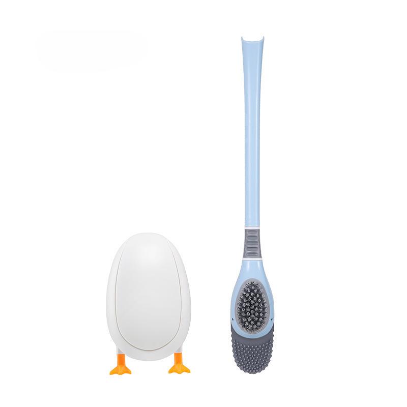 Toilet Brush Creative Silicone Household Wall Mounted Long Handle No Dead Angle Deodorizing Toilet Brush