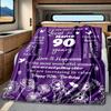 90Th Birthday Celebration Four Seasons Blanket Customized With Your Name Lightweight And Warm Perfect Gift For Home Office Camping Sofa Travel Beach