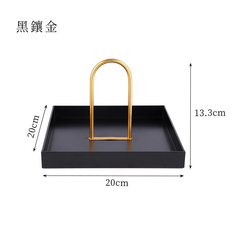 

Simple And Modern Nordic Round Handheld Tray Living Room Entrance Small Items Desktop Storage Plate Tray