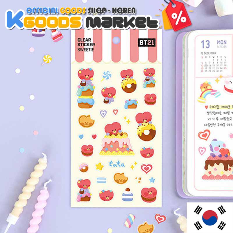 

BT21 Clear Sticker Sweetie Monopoly Официальные товары