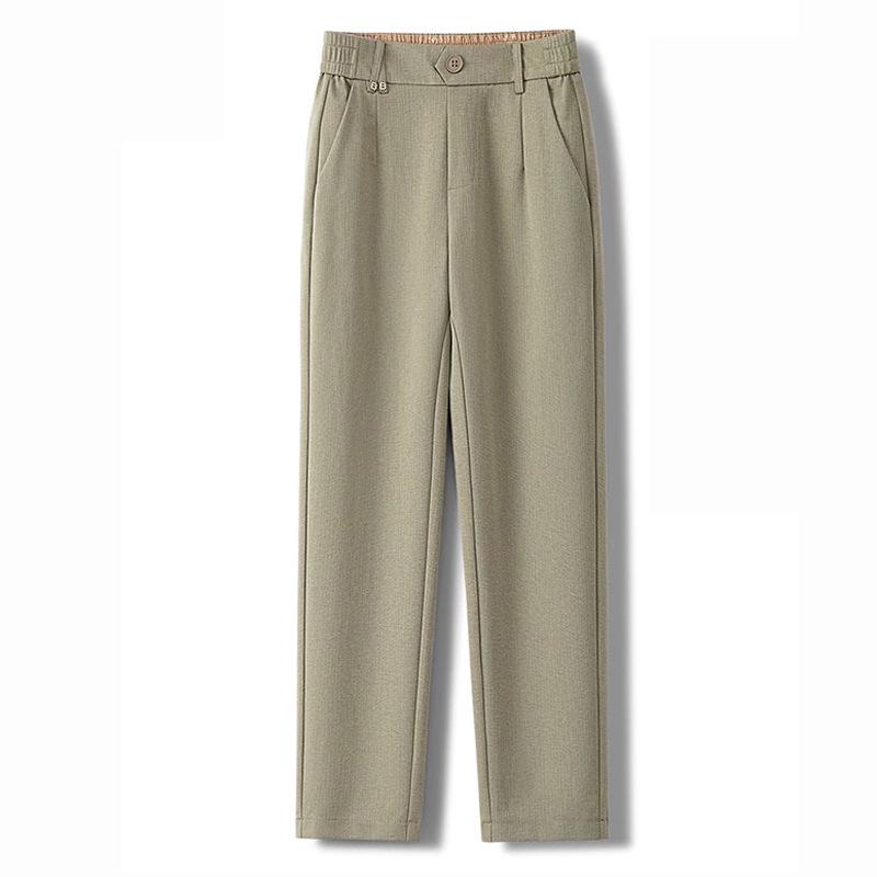 Women's High-Waist Slimming White Harem Pants - Summer 2024 Casual Nine-Point Trousers