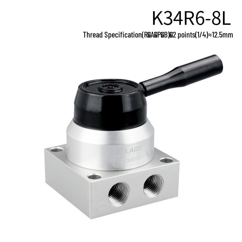 4HV210-0 Pneumatický ruční pákový ventil, 8cestný manuální ventil pro řízení vzduchu, Model K34R6-8/8D