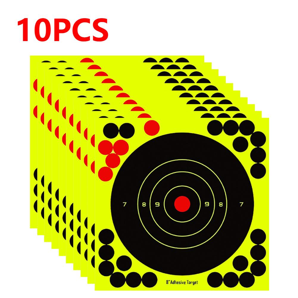 5/10/20/30/50PCS Splatter Target 8 Inch Target Aiming Training Sticker High Visibility Adhesive Hunting Shoot Target Stickers
