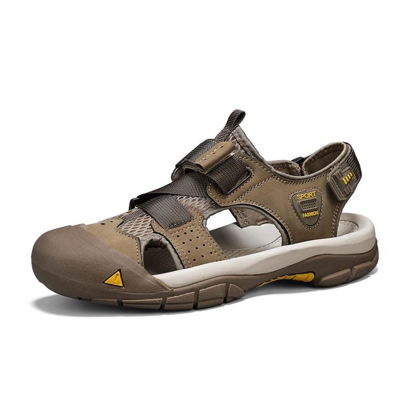 Fashion Lightweight Men's Summer Sandals Soft Comfortable Anti-collision Toe Sneakers Quick-Dry Wading Aqua Shoes Antiskid Beach Sandaly