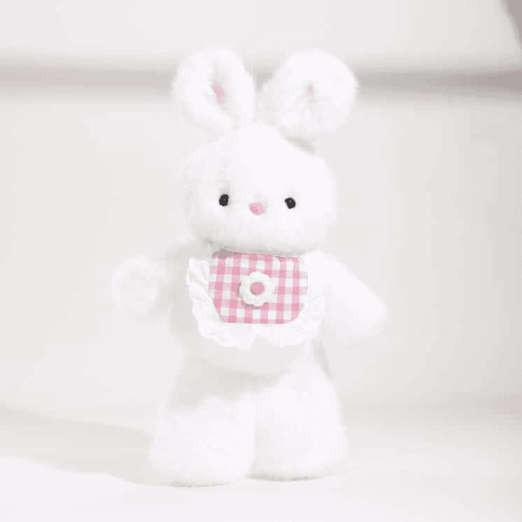 Bear Elephant Bib Rabbit Fox Plush Toy Stuffed Animal Doll Bedroom Decoration