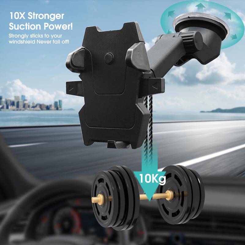 Car Phone Holder Dashboard Suction Cup Mount Windshield Stand 360 Rotation Auto Smartphone Sucker Stand Universal Accessories