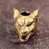 Paracord Pendant Brass Wolf Head Adornment for Adventure Seekers Keychain Charm Unique Backpack Hanging Ornament